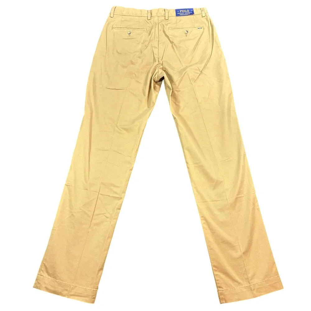 Polo Ralph Lauren Stretch Classic Fit Pants Mens 32x34 Tan Chino Khaki Cotton